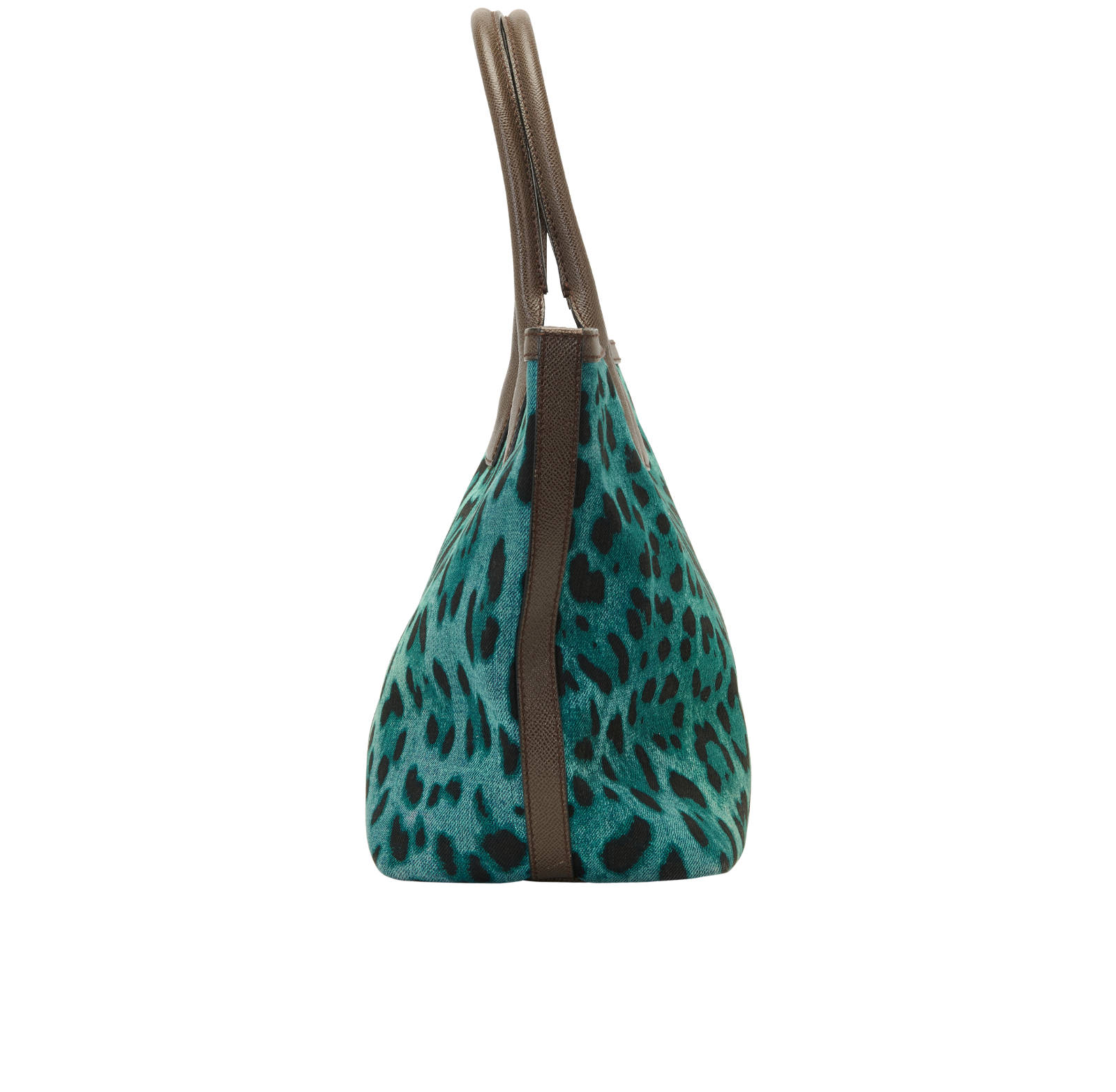 Leopard Tote, &pound;250, Handbags, Blue, Canvas, Bottom view